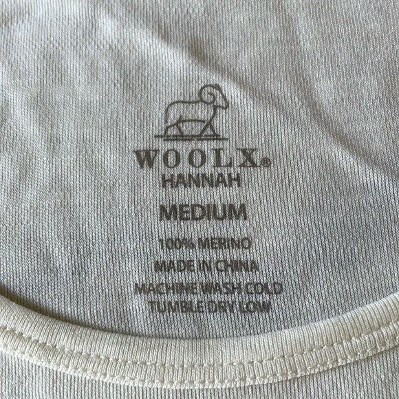 Woolx NWOT Hannah Merino Wool Long Sleeve Cold Weather Top in Buttercream - Picture 6 of 11